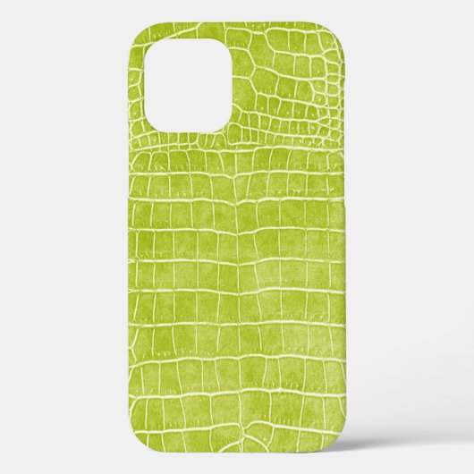 Chartreuse Grüne Imitat Krokodile Leder Case-Mate iPhone Hülle (Rückseite)