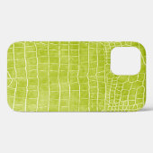 Chartreuse Grüne Imitat Krokodile Leder Case-Mate iPhone Hülle (Rückseite (Horizontal))