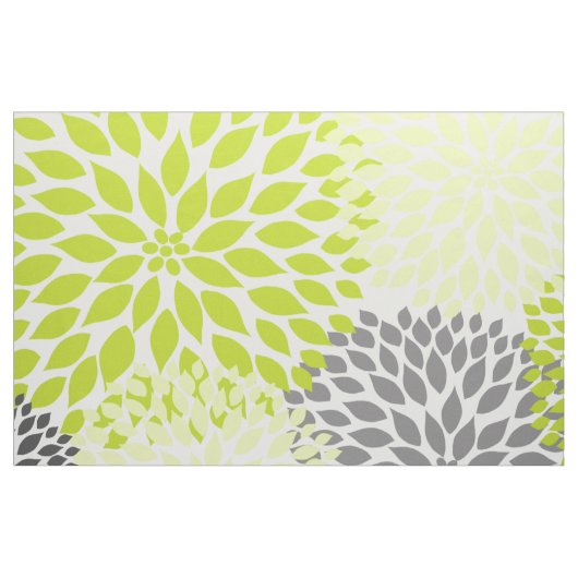 Chartreuse grüner grauer mutiger großer stoff (Fat Quarter (45,7 x 55,9 cm))