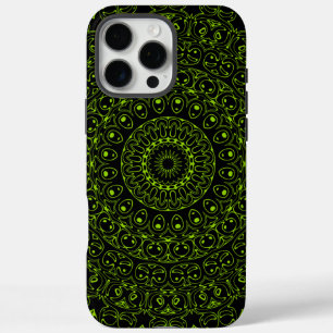 Chartreuse-grüner Mandala mit kühner Symmetrie iPhone 16 Pro Max Hülle