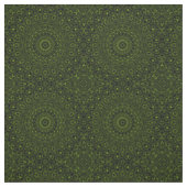 Chartreuse-grüner Mandala mit kühner Symmetrie Stoff (Muster)
