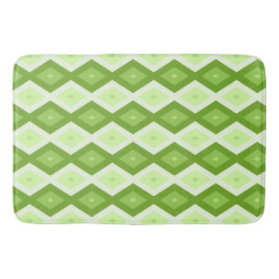 Chartreuse grünes Diamantmuster Badematte