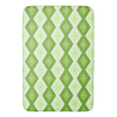 Chartreuse grünes Diamantmuster Badematte (Vorderseite Vertikal)