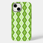 Chartreuse grünes Diamantmuster Case-Mate iPhone Hülle (Rückseite)