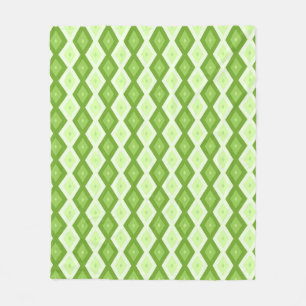 Chartreuse grünes Diamantmuster Fleecedecke