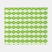 Chartreuse grünes Diamantmuster Fleecedecke (Vorderseite (Horizontal))