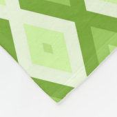 Chartreuse grünes Diamantmuster Fleecedecke (Ecke)