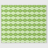 Chartreuse grünes Diamantmuster Geschenkpapier (Flach)