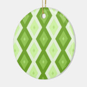 Chartreuse grünes Diamantmuster Keramik Ornament (Links)
