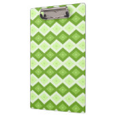 Chartreuse grünes Diamantmuster Klemmbrett (Links)