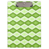Chartreuse grünes Diamantmuster Klemmbrett (Vorderseite)