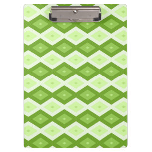 Chartreuse grünes Diamantmuster Klemmbrett