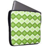 Chartreuse grünes Diamantmuster Laptopschutzhülle (Vorne Rechts)