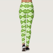 Chartreuse grünes Diamantmuster Leggings (Rückseite)