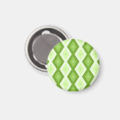 Chartreuse grünes Diamantmuster Magnet (Vorderseite/Rückseite)