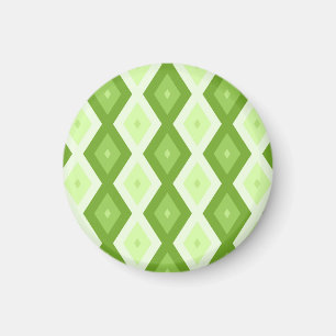 Chartreuse grünes Diamantmuster Magnet