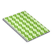 Chartreuse grünes Diamantmuster Notizblock (Rechte Seite)