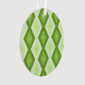 Chartreuse grünes Diamantmuster Ornament (Vorderseite)