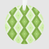 Chartreuse grünes Diamantmuster Ornament (Vorderseite)