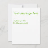 Chartreuse grünes Diamantmuster RSVP Karte (Rückseite)