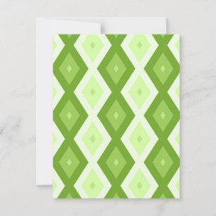 Chartreuse grünes Diamantmuster RSVP Karte