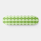 Chartreuse grünes Diamantmuster Skateboard (Horizontal)