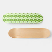 Chartreuse grünes Diamantmuster Skateboard (Horizontal)