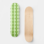 Chartreuse grünes Diamantmuster Skateboard (Vorderseite)