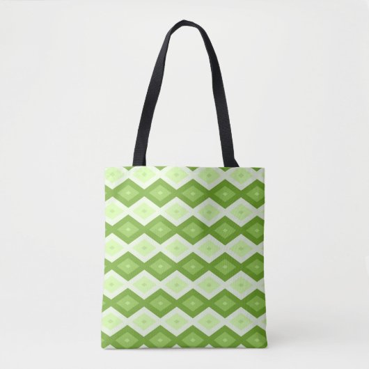 Chartreuse grünes Diamantmuster Tasche (Vorderseite)