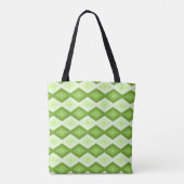 Chartreuse grünes Diamantmuster Tasche (Rückseite)