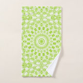 Chartreuse-grünes Mandala-Muster Badhandtuch Set (Handtuch)