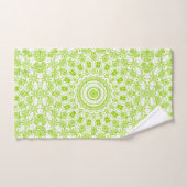 Chartreuse-grünes Mandala-Muster Badhandtuch Set (Handtuch)