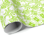 Chartreuse-grünes Mandala-Muster Geschenkpapier (Rolleneckpunkt)