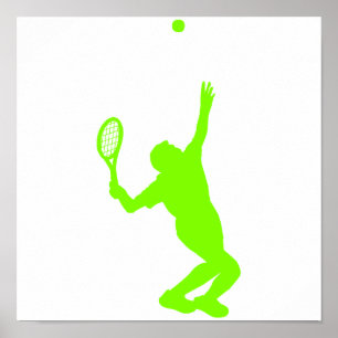 Chartreuse, grünes Neontennis Poster