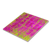 Chartreuse Kiss Pink und Green Abstrakt Fliese (Seite)