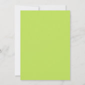 Chartreuse Kobalt-Kranz-Hochzeit Einladung (Rückseite)