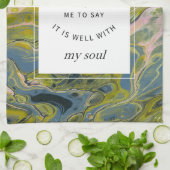 Chartreuse Marble Christlich Hymne Küchentuch (Gefaltet)