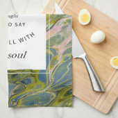 Chartreuse Marble Christlich Hymne Küchentuch (Viertel Falte)