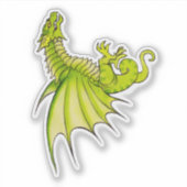 Chartreuse Medieval Wyvern Aufkleber (Vorderseite)