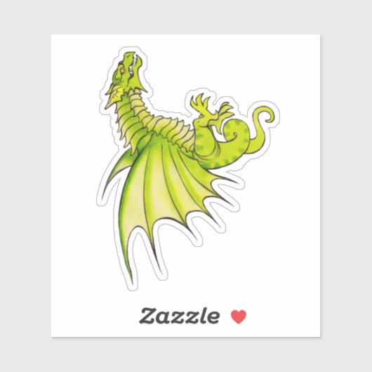 Chartreuse Medieval Wyvern Aufkleber (Blatt)