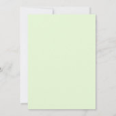 Chartreuse Minzblatt-Hochzeit Einladung (Rückseite)