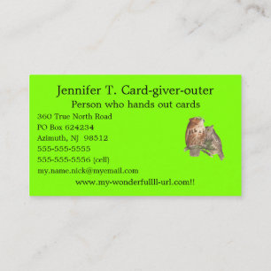 Chartreuse (Neon Green) 7FFF00 Single Solid Color Visitenkarte