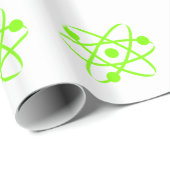 Chartreuse, Neon Green Atom Geschenkpapier (Rolleneckpunkt)