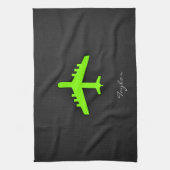 Chartreuse, Neon Green Flugzeug Handtuch (Vertikal)