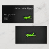 Chartreuse, Neon Green Flugzeug Visitenkarte (Vorne/Hinten)