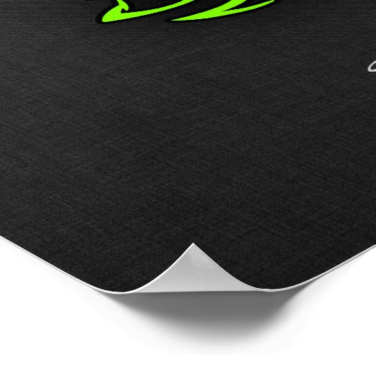 Chartreuse, Neon Green Libra Poster (Ecke)