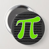 Chartreuse, Neon Green Pi Symbol Button (Vorne & Hinten)