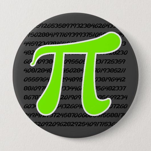 Chartreuse, Neon Green Pi Symbol Button (Vorderseite)