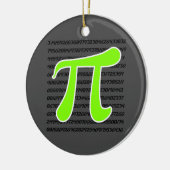 Chartreuse, Neon Green Pi Symbol Keramikornament (Links)