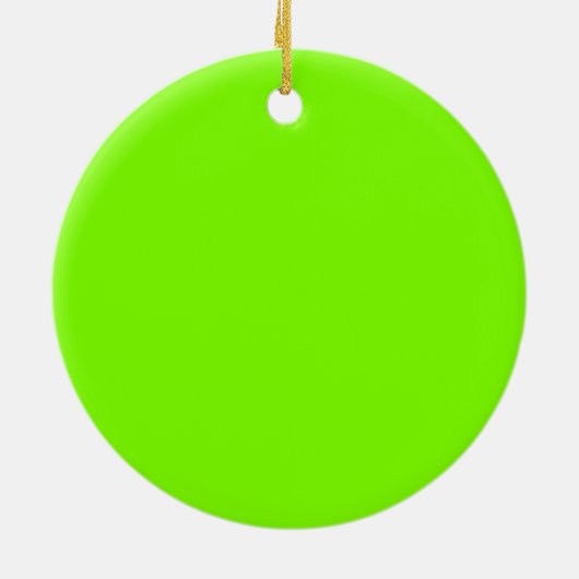 Chartreuse, Neon Green Pi Symbol Keramikornament (Hinten)